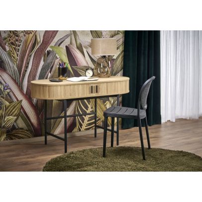 Písací stôl B-51, čierna/natural 2