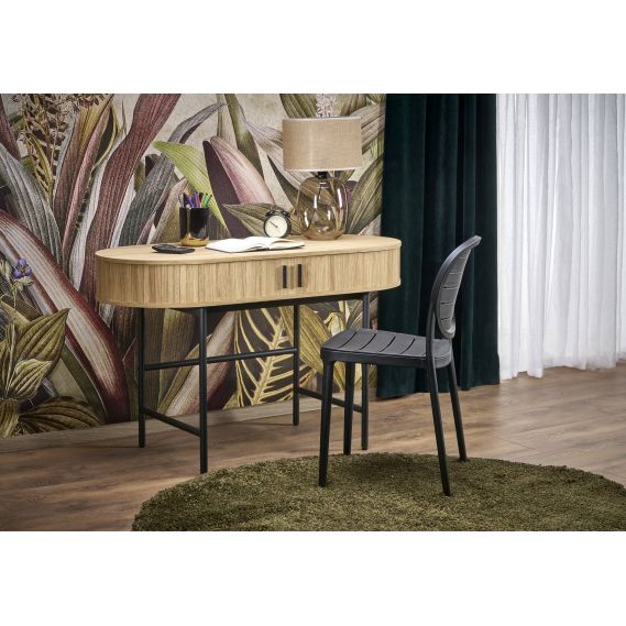 Písací stôl B-51, čierna/natural