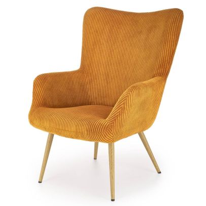 Kreslo ušiak AMARO, horčicová hyper 66