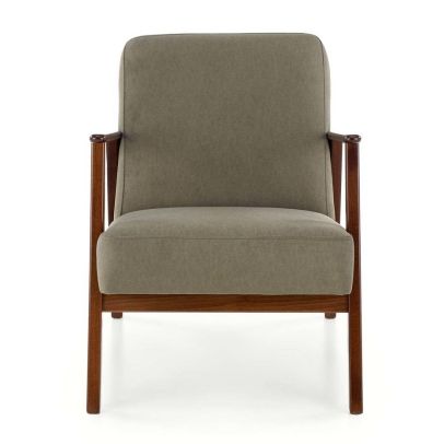 Kreslo do obývačky MILANO 1S, tmavý orech/olivová castel 39 2