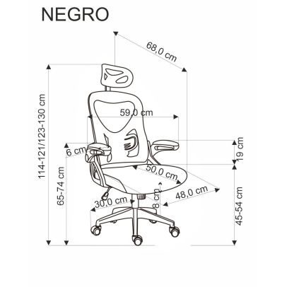 Kancelárska stolička NEGRO, čierna 2