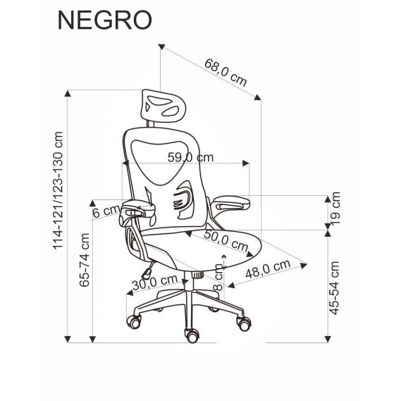 Kancelárska stolička NEGRO, čierna