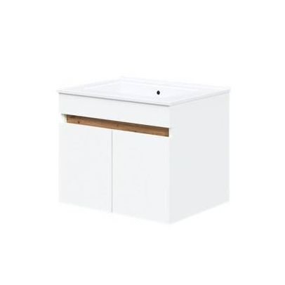 Skrinka do kúpeľne FIGARO 60/2D, dub zlatý/čierna