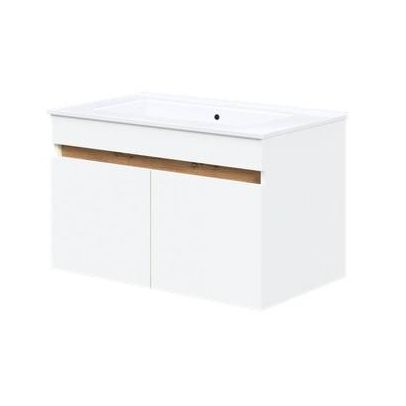 Skrinka do kúpeľne FIGARO 80/2D, dub zlatý/čierna