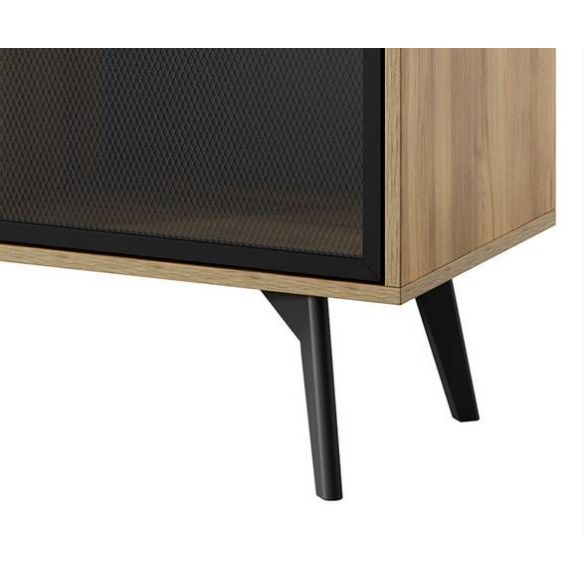 Obývačka SLIDE, čierna/dub barokový zlatý