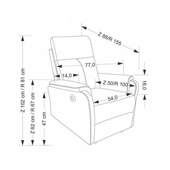 Relaxačné kreslo CROCUS, béžová
