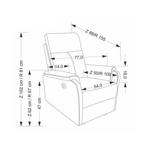Relaxačné kreslo CROCUS, béžová