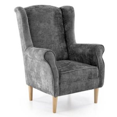 Kreslo ušiak HERMES, sivá