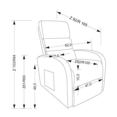 Relaxačné kreslo MARONI, béžová bluvel 40 2