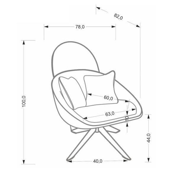 Relaxačné kreslo MERRY 2, cappuccino