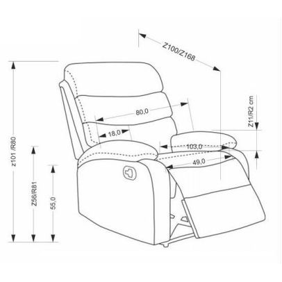 Relaxačné kreslo PERUS, béžová 2