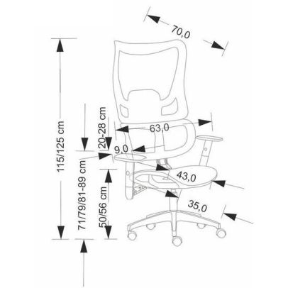 Kancelárska stolička CASPER, čierna 2