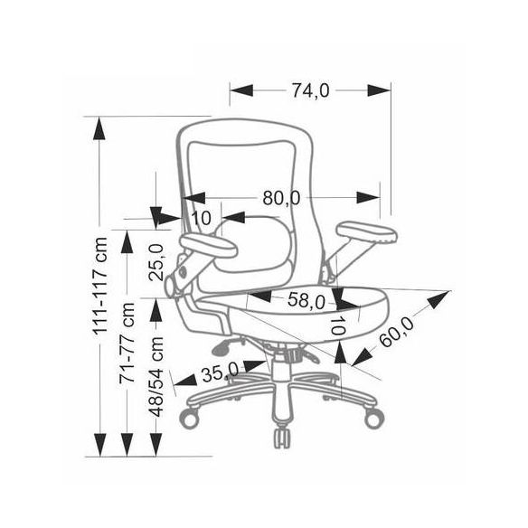 Kancelárska stolička CYBORG, čierna