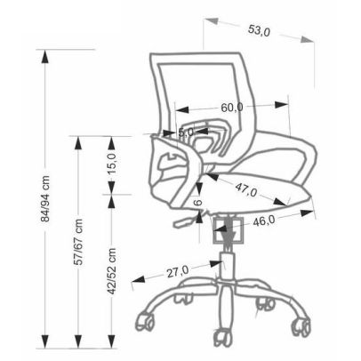 Kancelárska stolička GIMLI, čierna 2