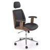 Kancelárska stolička TIMBER, orech/čierna