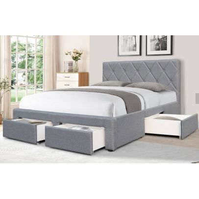 Posteľ 140x200 BETINA , sivá