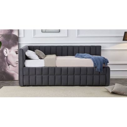 Posteľ 90x200 DERBY , sivá 2