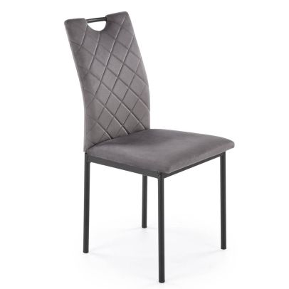 Jedálenská stolička K-577, čierna/sivá velvet 21