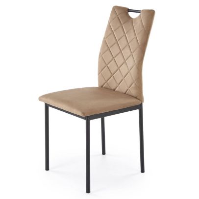 Jedálenská stolička K-577, čierna/béžová velvet 11