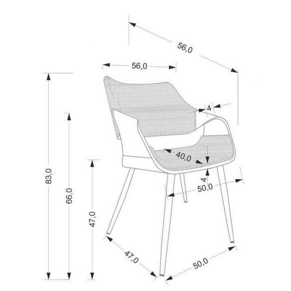 Jedálenská stolička K-586, orech svetlý/čierna velvet 19