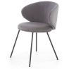Jedálenská stolička K-587, čierna/sivá velvet mavel 14