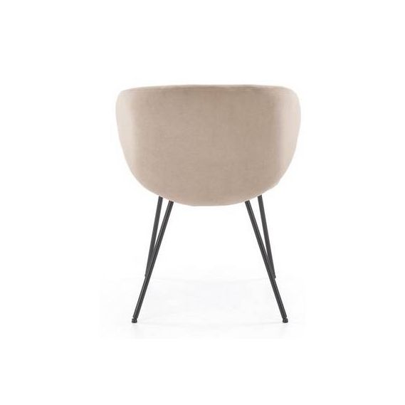 Jedálenská stolička K-587, čierna/béžová velvet mavel 38