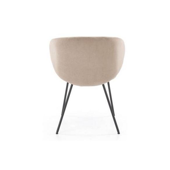 Jedálenská stolička K-587, čierna/béžová velvet mavel 38