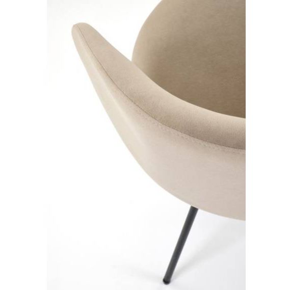 Jedálenská stolička K-587, čierna/béžová velvet mavel 38