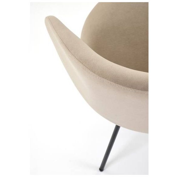 Jedálenská stolička K-587, čierna/béžová velvet mavel 38