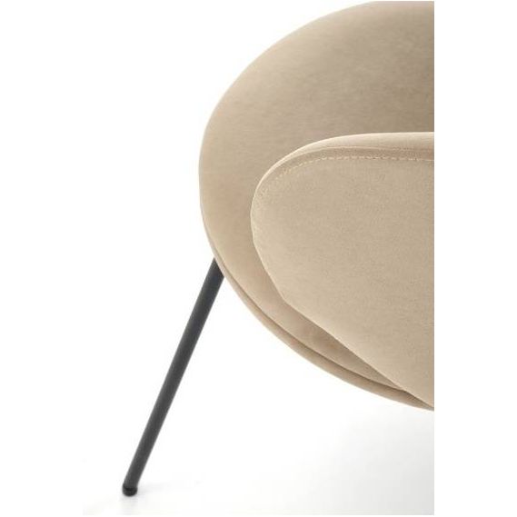 Jedálenská stolička K-587, čierna/béžová velvet mavel 38
