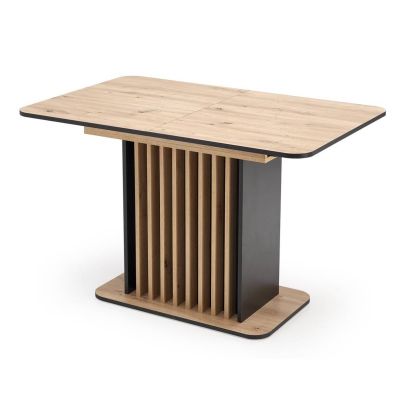 Jedálenský stôl rozkladací WILSON, dub artisan/čierna