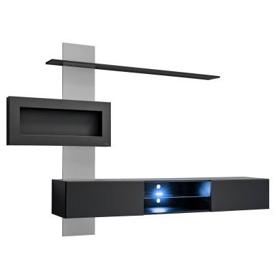 Obývačka FLAME B, perla grey/čierny mat 2