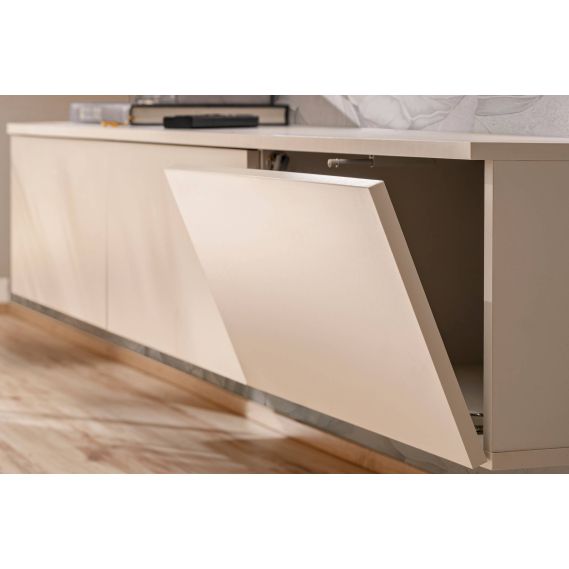 Obývačka GUSTO LUX B, dub artisan/kašmír/čierna