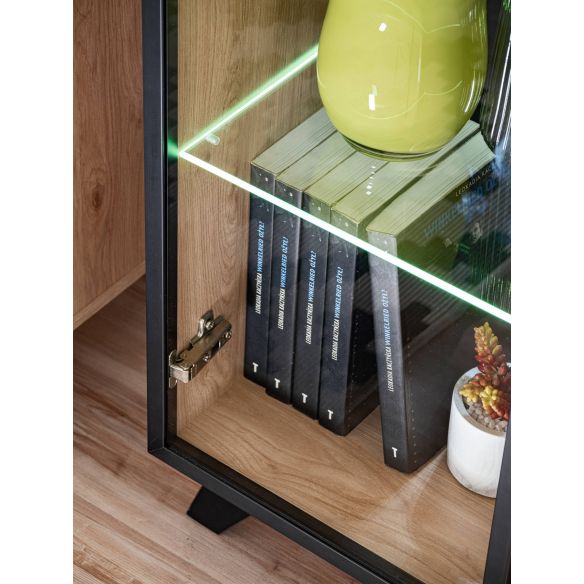 Obývačka LIAM, dub hickory jackson/čierny mat