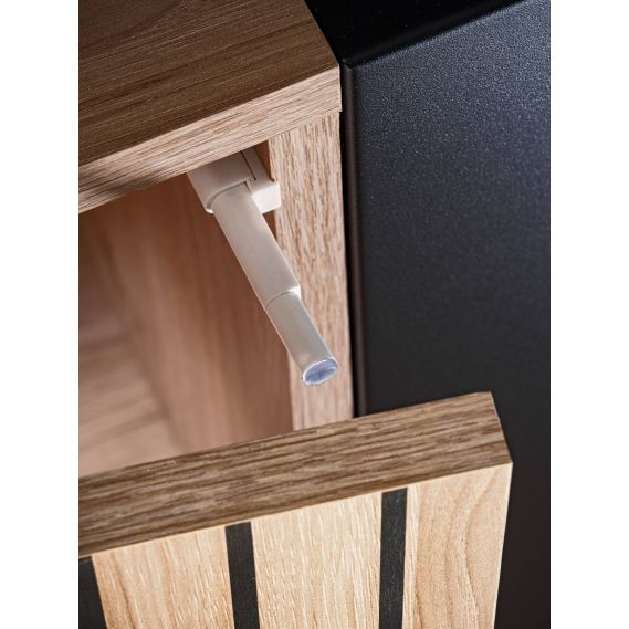 Obývačka LIAM, dub hickory jackson/čierny mat