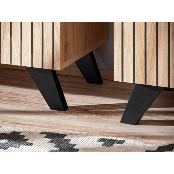 Obývačka LIAM, dub hickory jackson/čierny mat