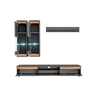 Obývačka MODO, dub wotan/antracit 2