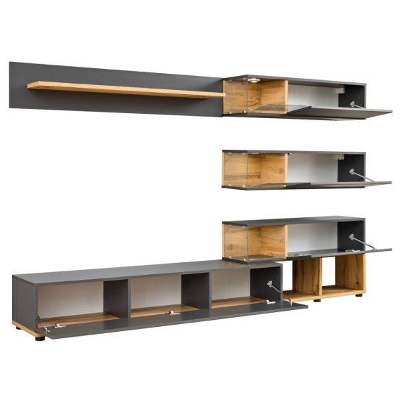 Obývačka SILK, dub wotan/antracit