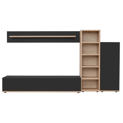 Obývačka SILK III, dub ribbeck/čierny mat 2