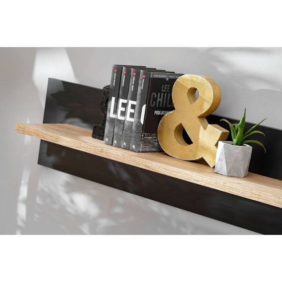 Obývačka SILK III, dub ribbeck/čierny mat