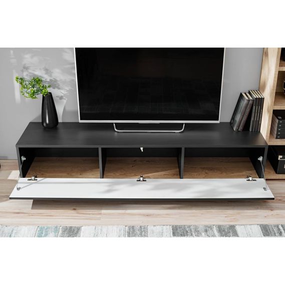 Obývačka SILK III, dub ribbeck/čierny mat