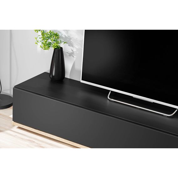 Obývačka SILK III, dub ribbeck/čierny mat