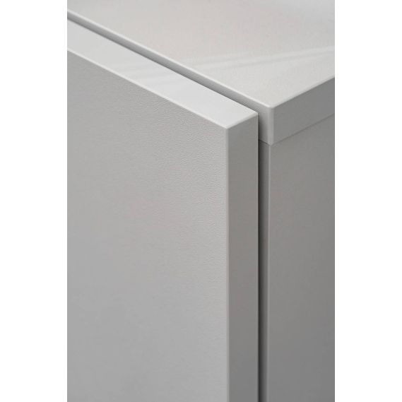 Obývačka XARI G-K, dub artisan/perla grey/čierny pás