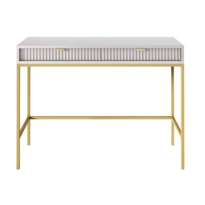 Toaletný stolík NOVA GOLD T104, zlatá/sivá 2