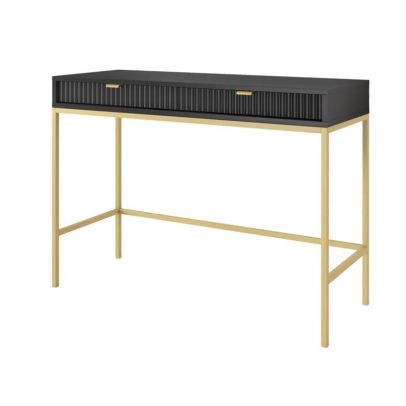 Toaletný stolík NOVA GOLD T104, zlatá/čierna