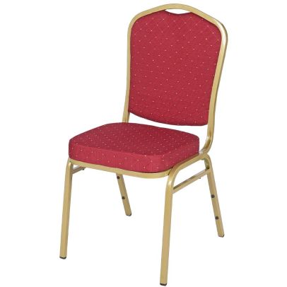 Banketová stolička EXPERT ES, ES-100 zlatá/červená