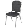 Banketová stolička EXPERT ES, ES-180 strieborná/čierna