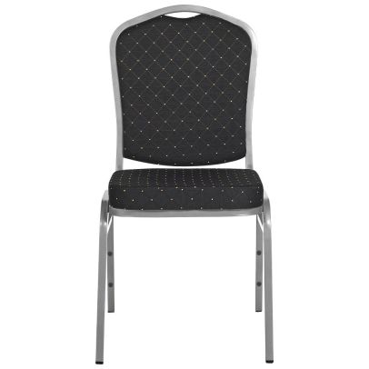 Banketová stolička EXPERT ES, ES-180 strieborná/čierna 2