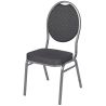 Banketová stolička HERMAN, 100 čierna-strieborná/čierna