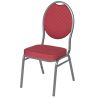 Banketová stolička HERMAN, 200 čierna-strieborná/červená